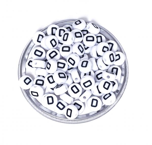 1x100 Buchstabenplättchen Kunststoff "D" 7mm