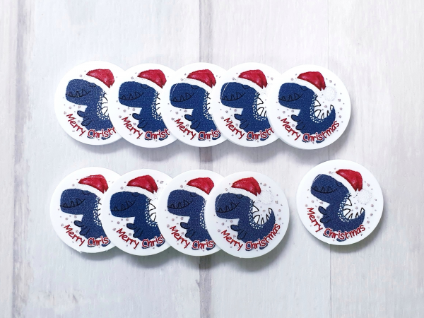 Dino ROAR Merry Christmas EKW-Chip