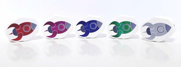 Formperle weiß Rakete