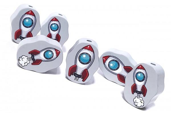 Formperle hellgrau Rakete