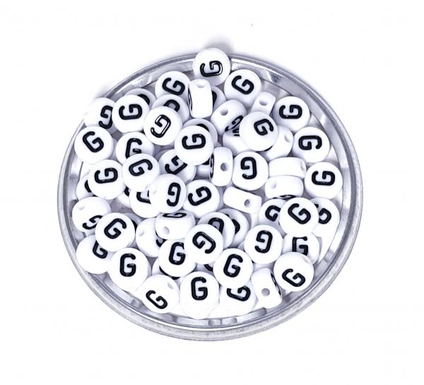 1x100 Buchstabenplättchen Kunststoff "G" 7mm