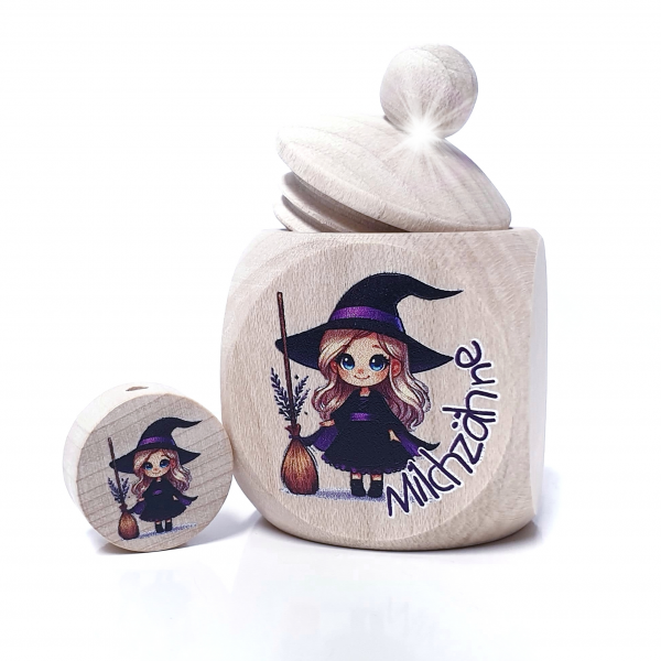 Hexe Zauberin lila MZD + Scheibe