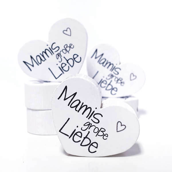 Maxi-Herz weiß Mamis große Liebe schlicht