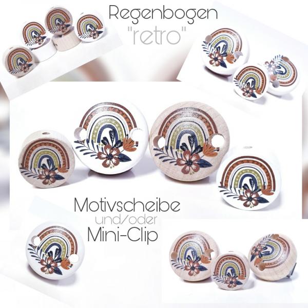 Motivscheibe Regenbogen Retro