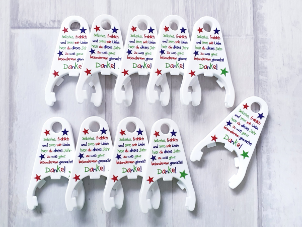 Selbstlos, fröhlich, DANKE Chip-Halter