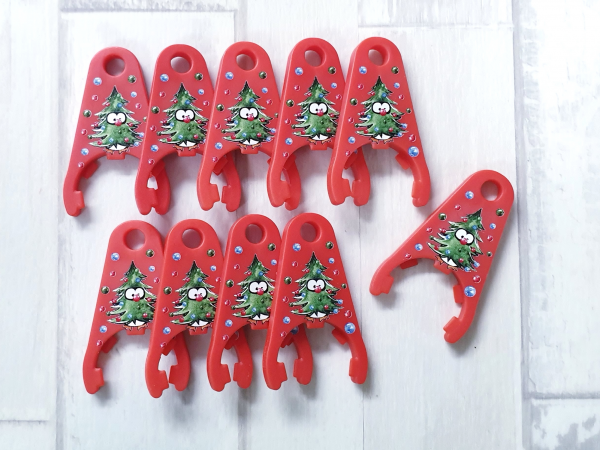 Pinguin Tannenbaum Chip-Halter