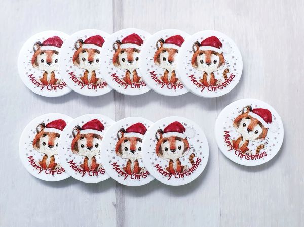 Tiger Merry Christmas EKW-Chip