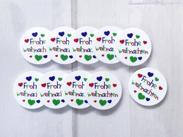 Frohe Weihnachten - Herzchen - EKW-Chip