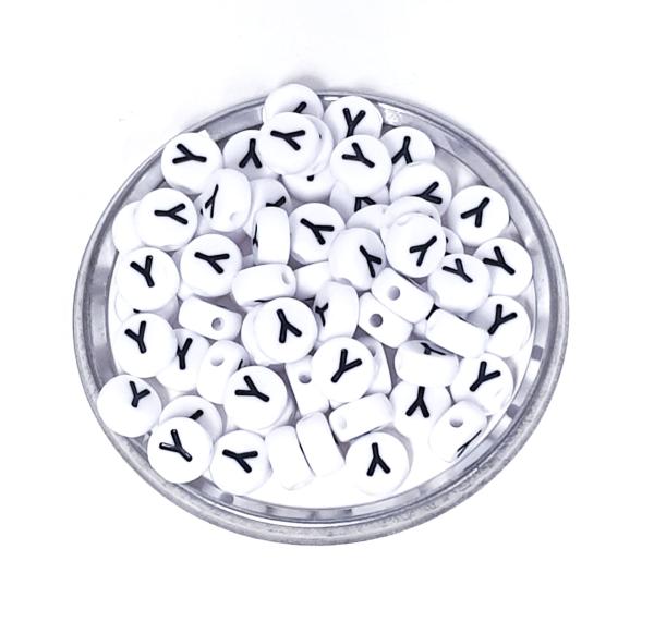 1x100 Buchstabenplättchen Kunststoff "Y" 7mm
