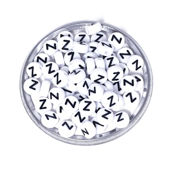 1x100 Buchstabenplättchen Kunststoff "Z" 7mm