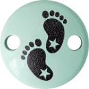 Schnullerkettenclip 30mm mint Füßchen Stern