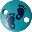 Schnullerkettenclip 30mm türkis Füßchen Stern