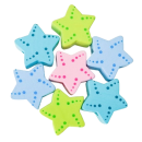 Motivperle Sternchen mit Druck