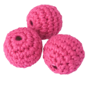 Häkelperle dunkelpink