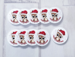 Einkaufswagenchip weiß Rentier Merry Christmas
